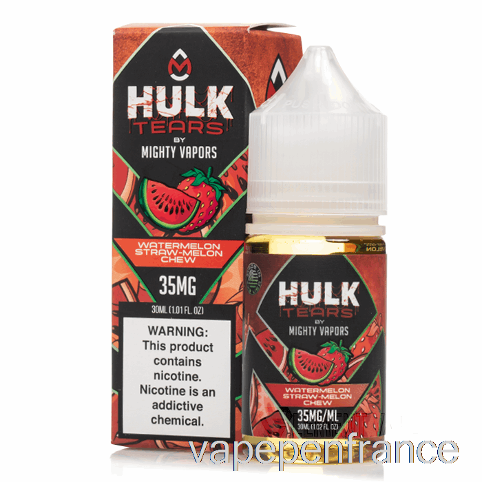 Pastèque Paille Melon à Mâcher - Sels De Larmes De Hulk - 30 Ml 35 Mg Stylo Vape